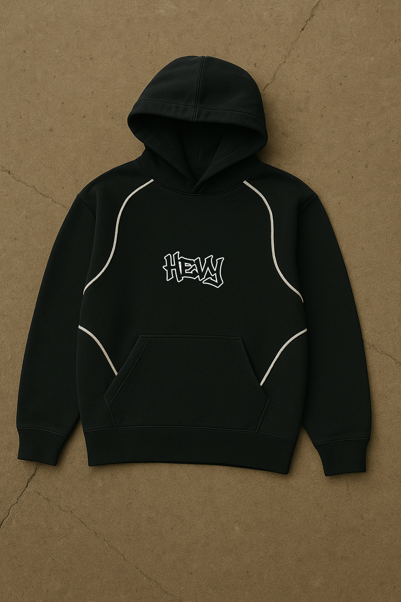 STITCHED HOODEH [BLACK]